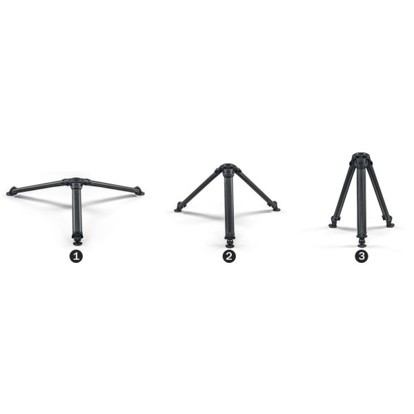 Vinten System Vision blue3 flowtech75 Carbon Fiber Tripod Package (Mid-Level Spreader)