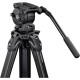 Vinten System Vision 8AS flowtech100 Carbon Fiber Tripod Package (Mid-Level Spreader)