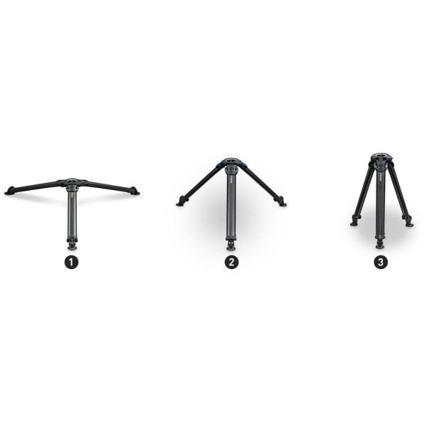 Vinten System Vision 8AS flowtech100 Carbon Fiber Tripod Package (Mid-Level Spreader)