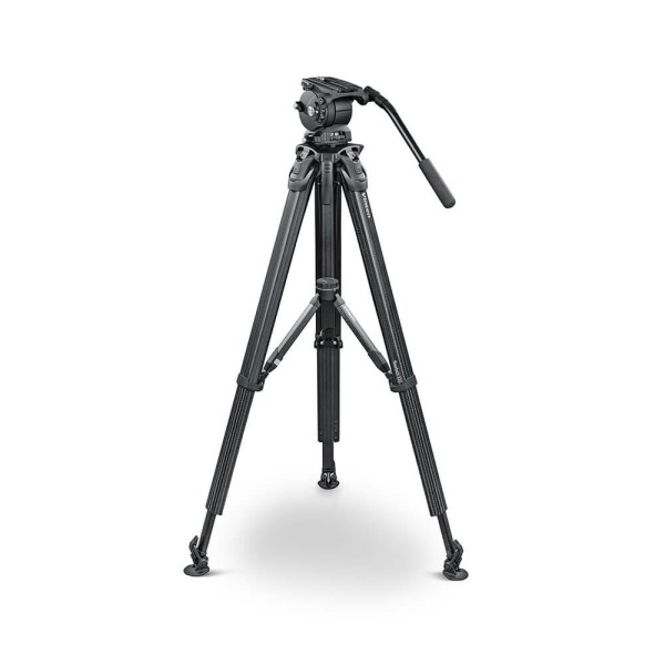 Vinten System Vision 8AS flowtech100 Carbon Fiber Tripod Package (Mid-Level Spreader)