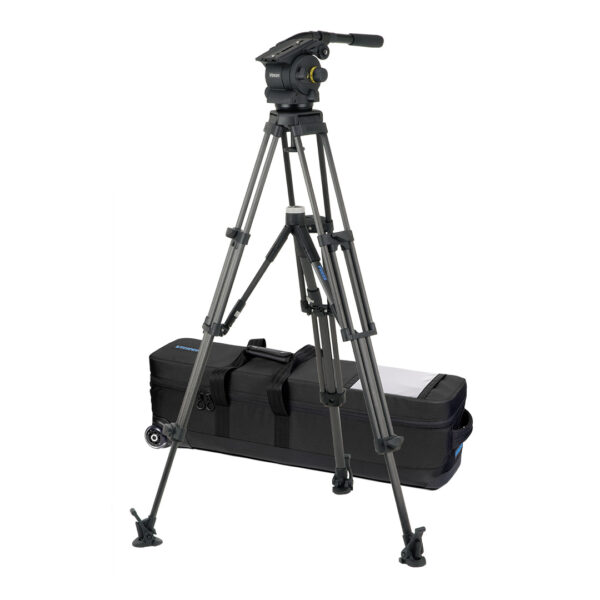Vinten System Vision 100 2-Stage Carbon Fibre Pozi-Loc Tripod with Mid-Level Spreader