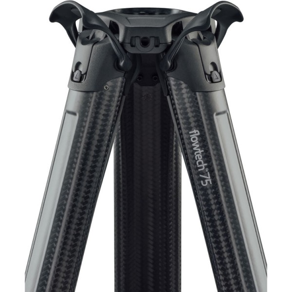 Vinten flowtech75 MS 2-Stage Carbon Fibre Tripod with Mid-Level Spreader