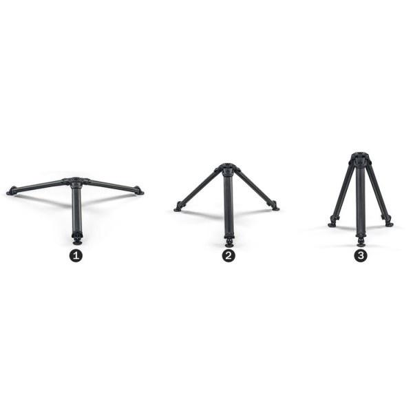 Vinten flowtech75 MS 2-Stage Carbon Fibre Tripod with Mid-Level Spreader