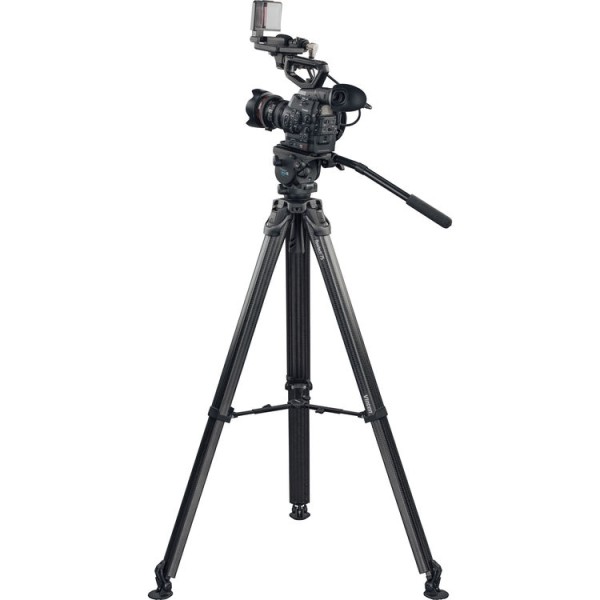 Vinten flowtech75 MS 2-Stage Carbon Fibre Tripod with Mid-Level Spreader