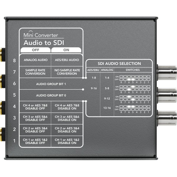 Blackmagic Design Mini Converter Audio to SDI 2 Audio/Video Converter