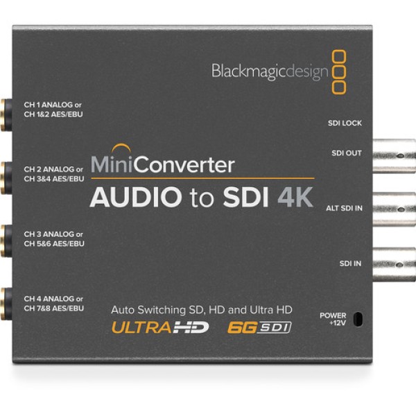 Blackmagic Design Mini Converter Audio to SDI 4K Audio/Video Converter