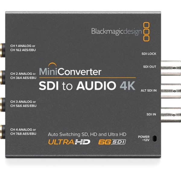 Blackmagic Design Mini Converter SDI to Audio 4K Audio/Video Converter