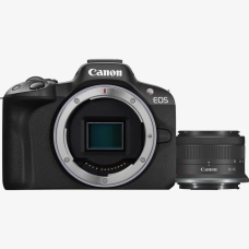 Canon EOS R50 Mirrorless Camera + RF-S 18-45mm F4.5-6.3 IS STM Lens Kit Black