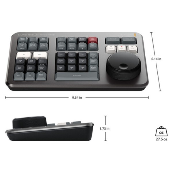 Blackmagic Design DaVinci Resolve Speed Editor Video Editing Keyboard