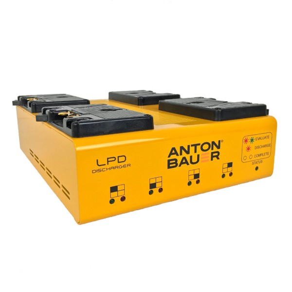 Anton Bauer LPD Quad Low-Profile Gold Mount Discharger (IATA Compliant)
