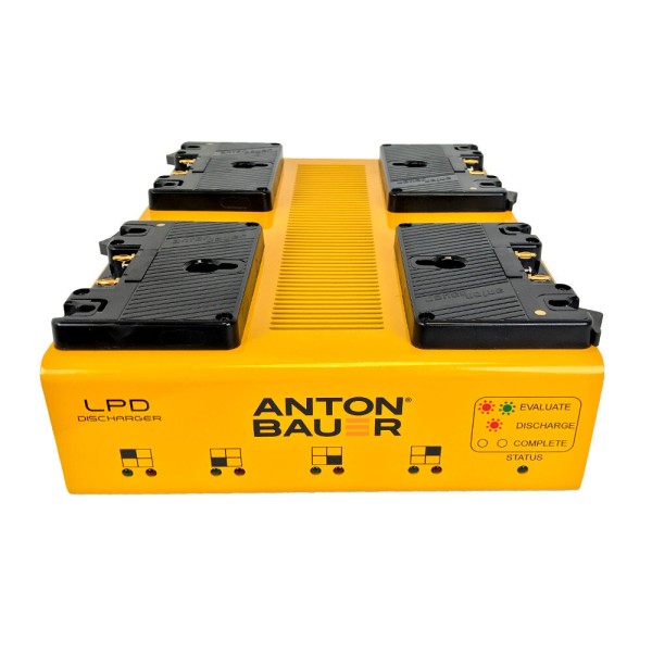 Anton Bauer LPD Quad Low-Profile Gold Mount Discharger (IATA Compliant)