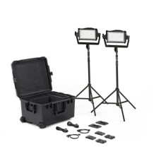 Litepanels Astra IP Half Traveler Duo Gold/V-Mount Kit (EU Power Cable)