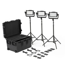 Litepanels Astra IP Half Traveler Trio Gold/V-Mount Kit (EU Power Cable)