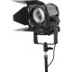 Litepanels Sola 4+ Daylight 10cm LED Fresnel (Manual Yoke, 4-Leaf Barndoors)